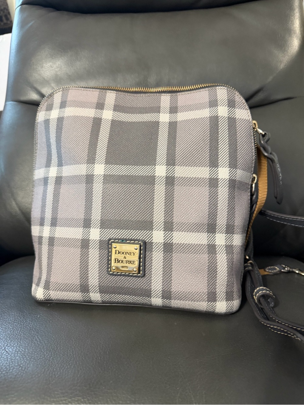 Dooney & Bourke Trixie Gray Plaid Crossbody Bag